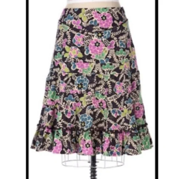 💜ANTHROPOLOGIE💜FEI FLORAL CORD SKIRT💜 - Picture 2 of 7